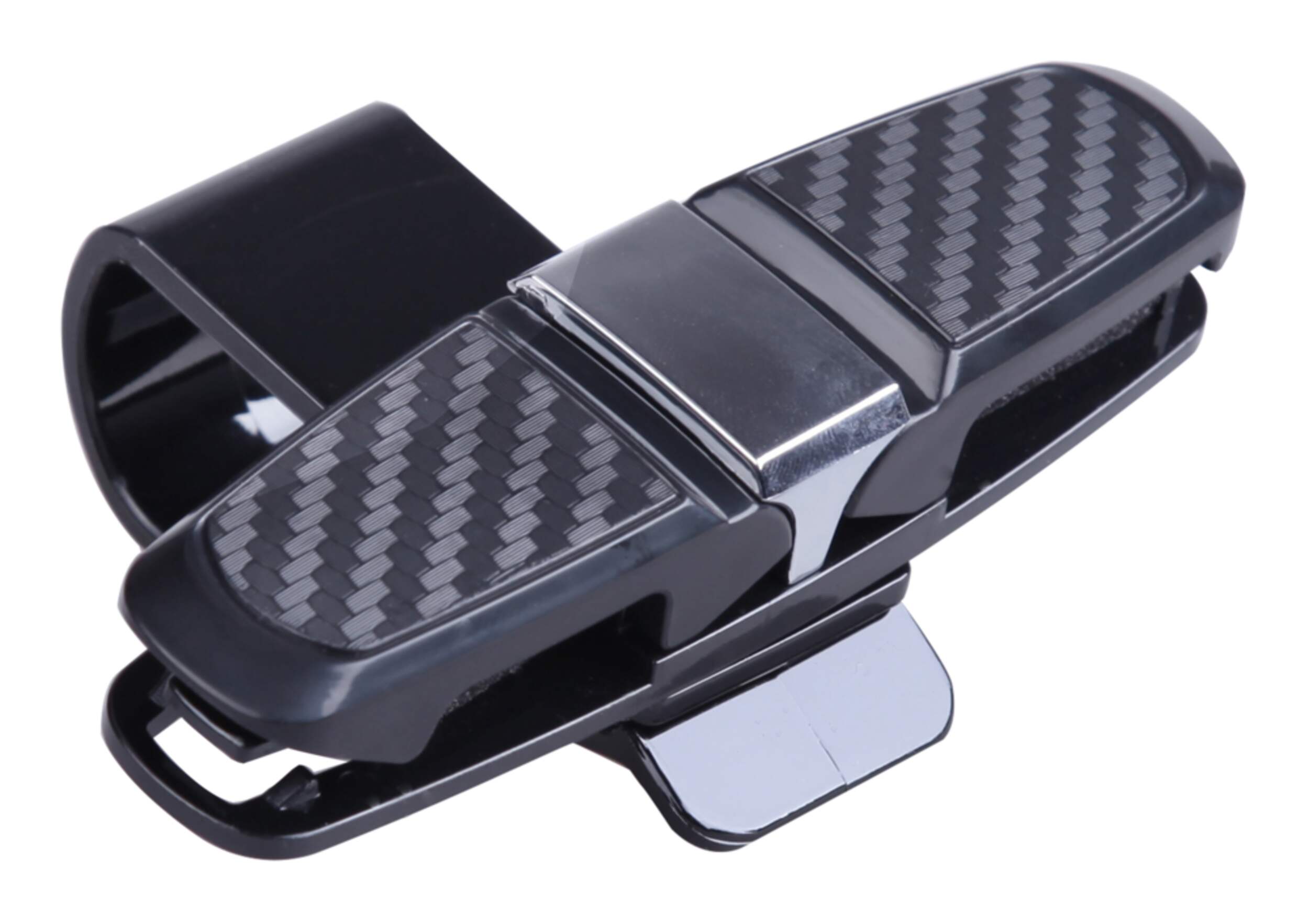 AutoTrends Carbon Fiber Sunglasses Clip Front_Angled_Right