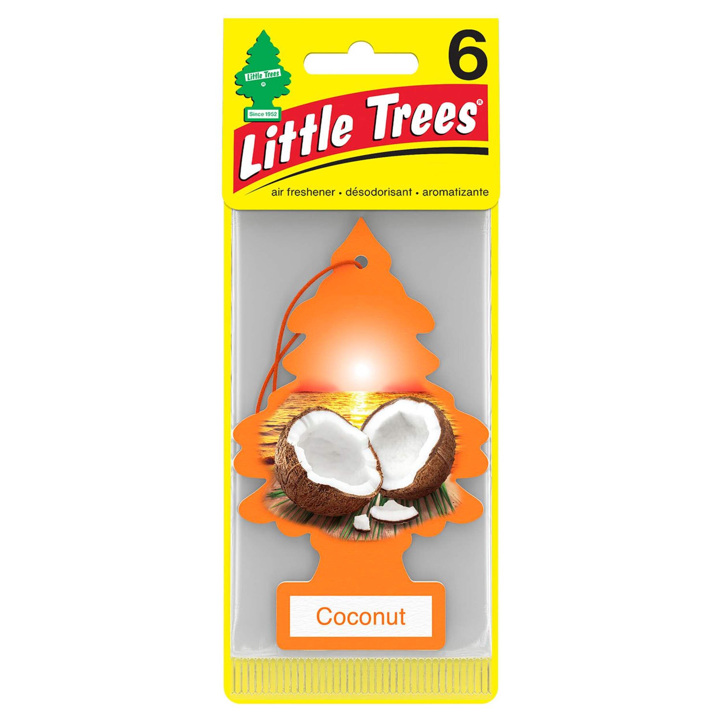 Little Trees Coconut Hanging Air Freshener, 6-pk Front_Flat