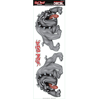 Lethal Threat Side View Bulldog Banner Decals, 6-in x 18-in Front_Flat