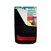 Black/Red Powerflow Splash Guards, Large Front_Flat
