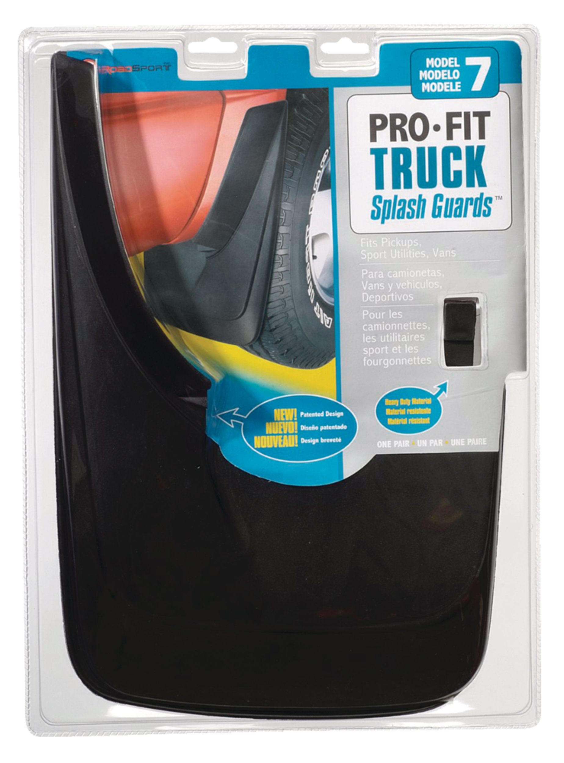 Powerflow Pro Fit Splash Guards, Chevrolet, GMC Trucks and SUVs Front_Flat