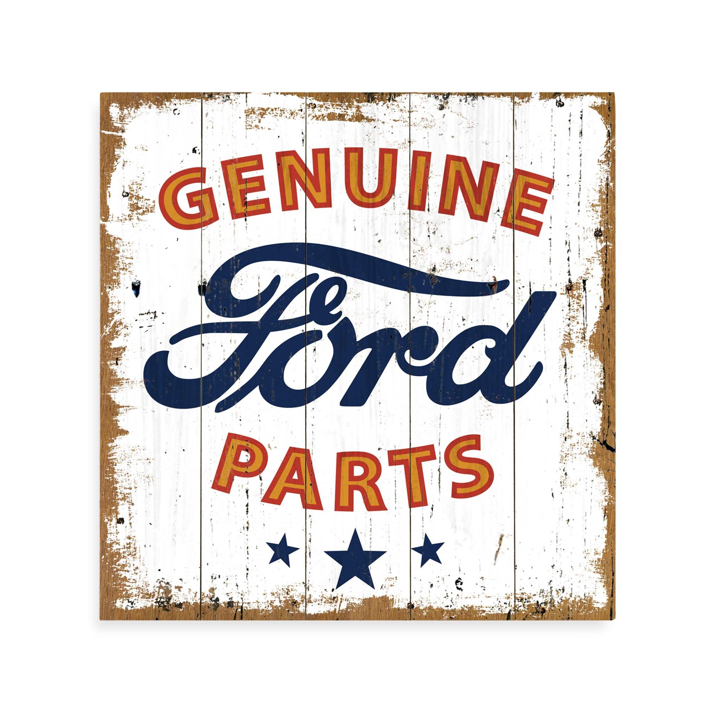 Ford Genuine Parts Logo Wood Sign Front_Flat