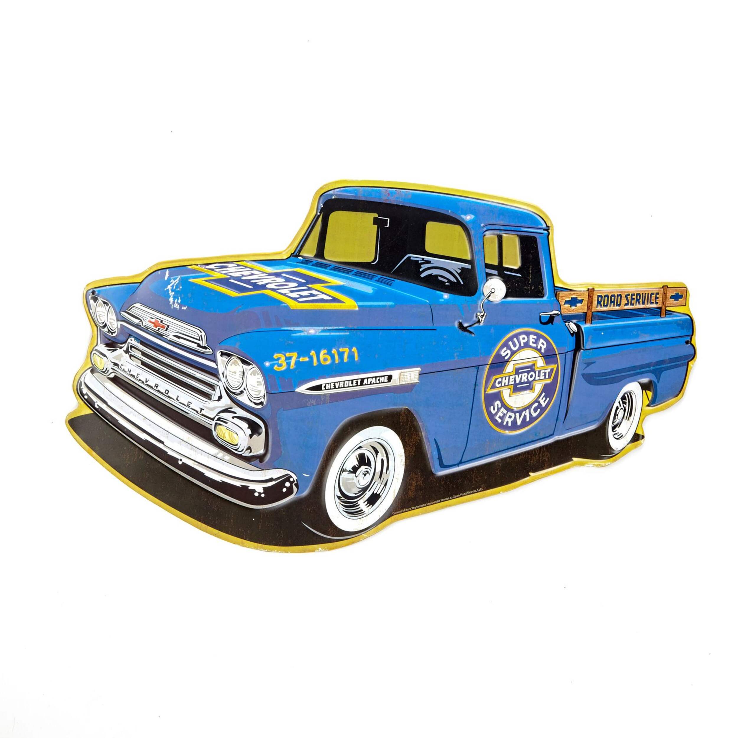 Plaque en métal camionnette Chevrolet Front_Flat