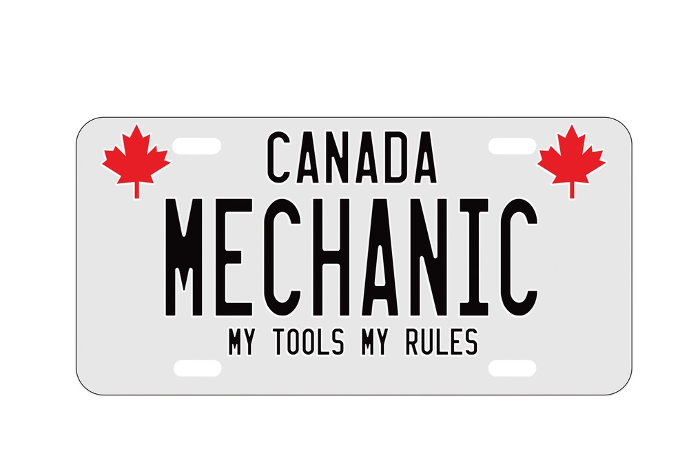 Man Cave Mechanic License Plate Canadian Tire