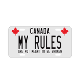 Plaque d'immatriculation décorative My Rules