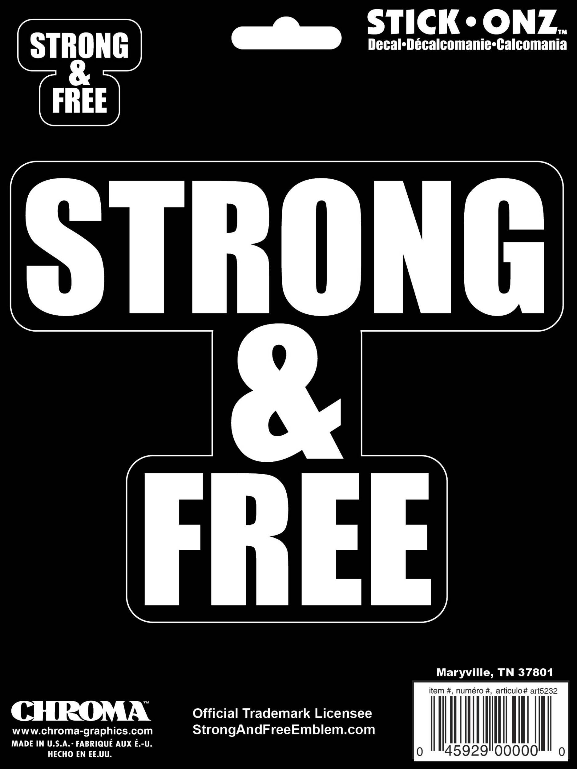 Strong and Free Decal Front_Flat