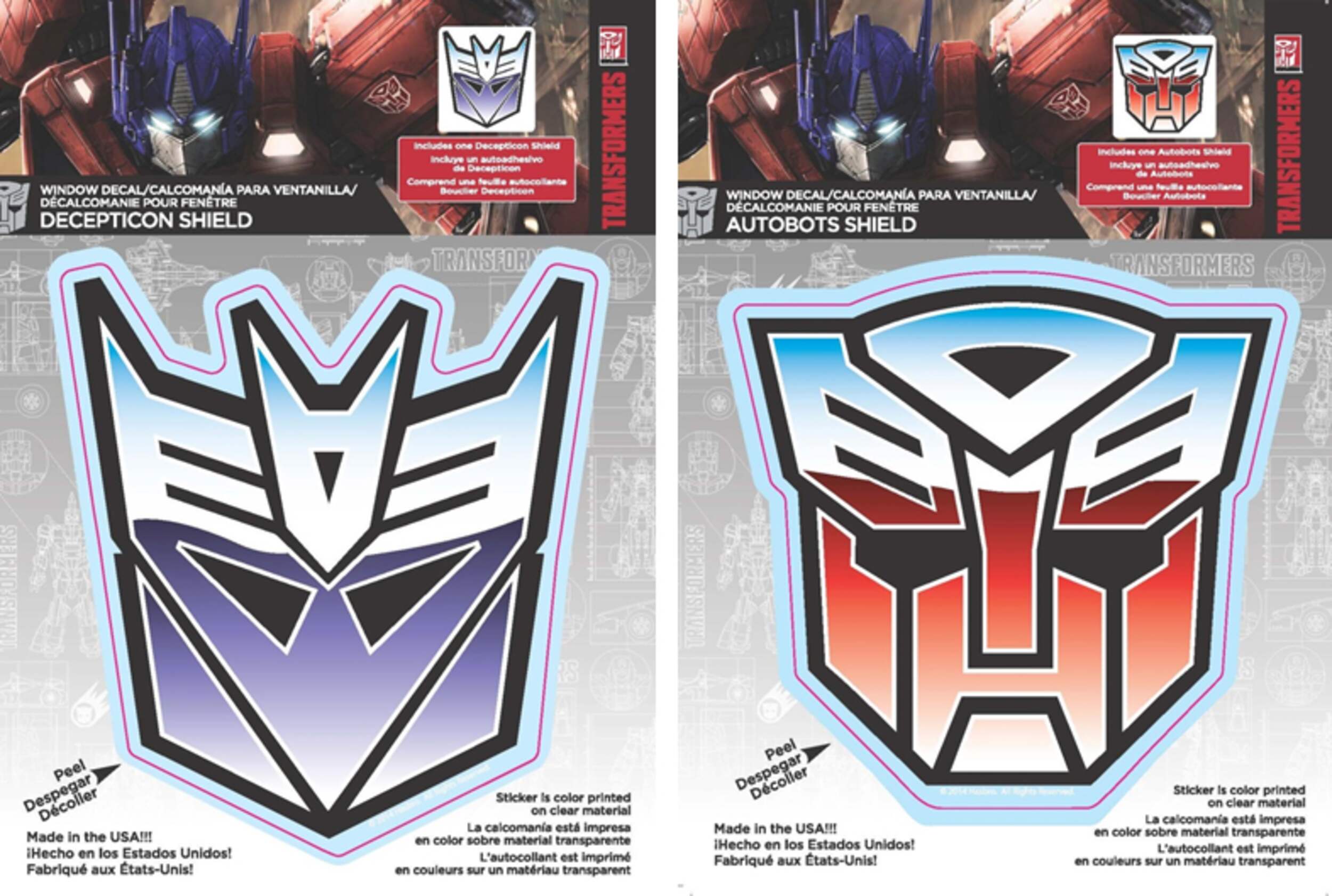 Transformers Decals, Assorted Front_Flat