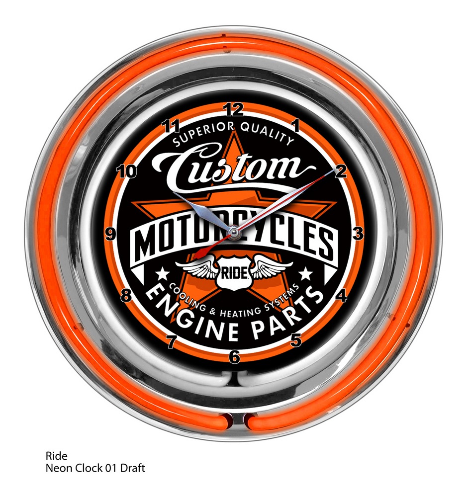 Retro Double Neon Wall Clock Canadian Tire