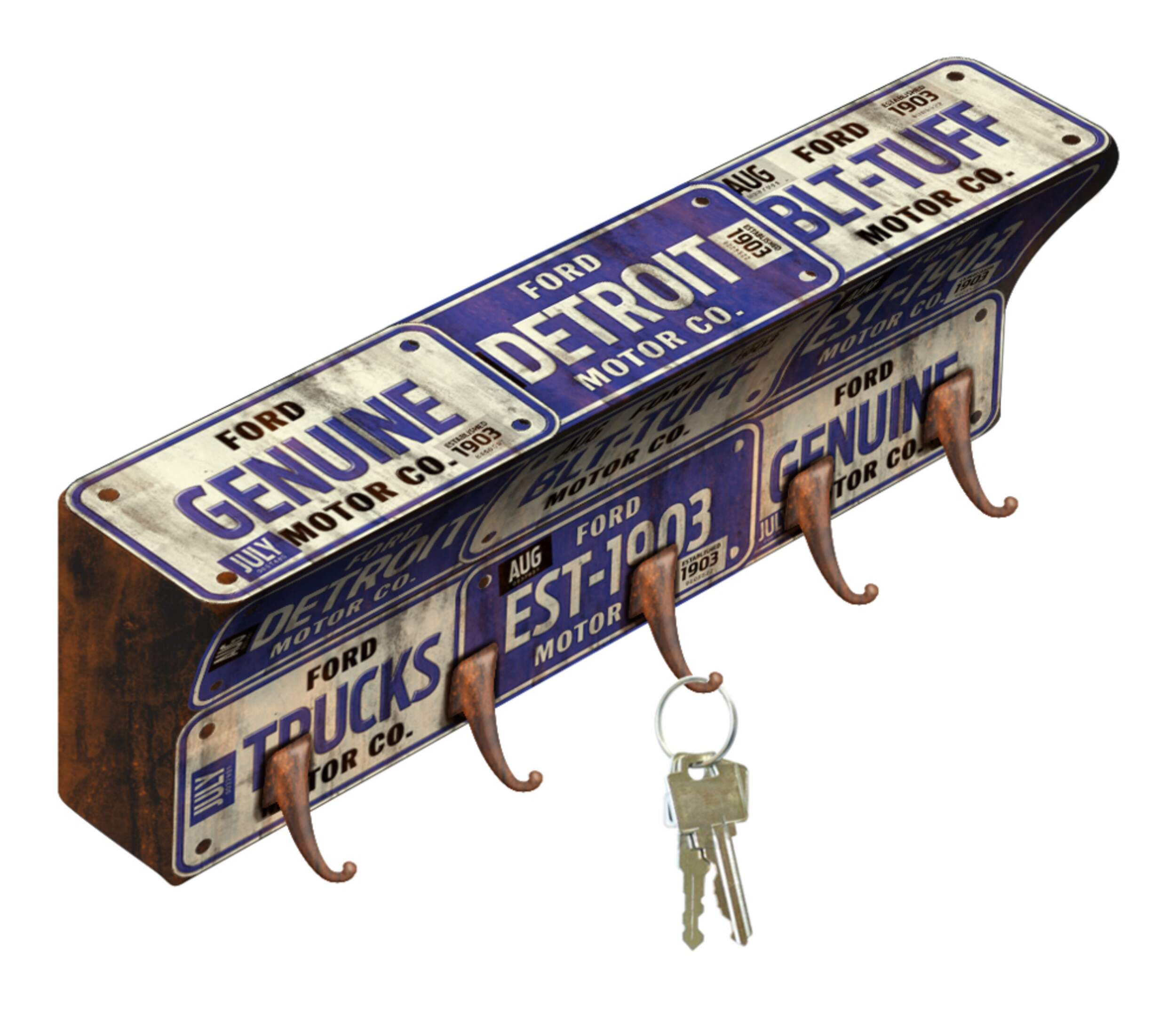 Porte-clés à motif de plaques d'immatriculation Ford Front_Angled_Right