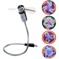 AutoTrends USB Fan With colourful Lights Front_Flat