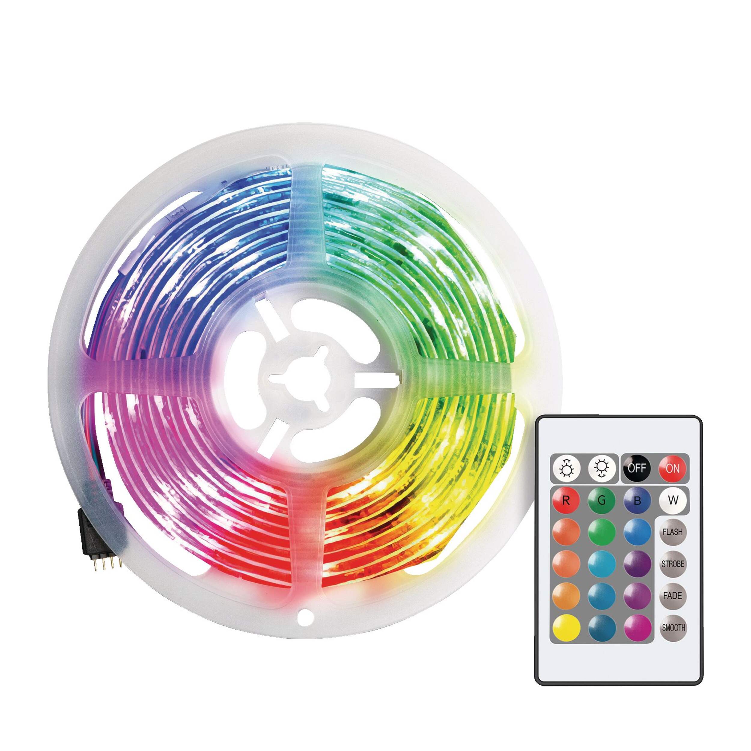 Merkury USB RGB LED Light Strip with Remote, 6.56-ft Front_Flat