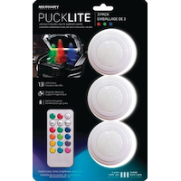 Merkury LED Puck Lights, 3-pk Front_Flat