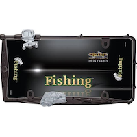 Fishing License Plate Frame Front_Elevated