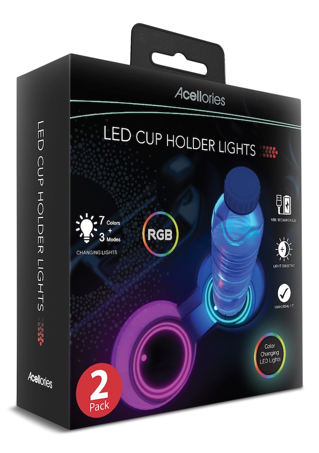 Acellories LED Cup Holder Lights, 2pk Canadian Tire