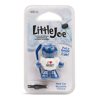 Little Joe Hockey New Car 3D Air Freshener, Blue Front_Flat