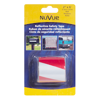 NuVue Barrel Stripe Reflective Tape Roll, Red/White, 6-ft Front_Flat