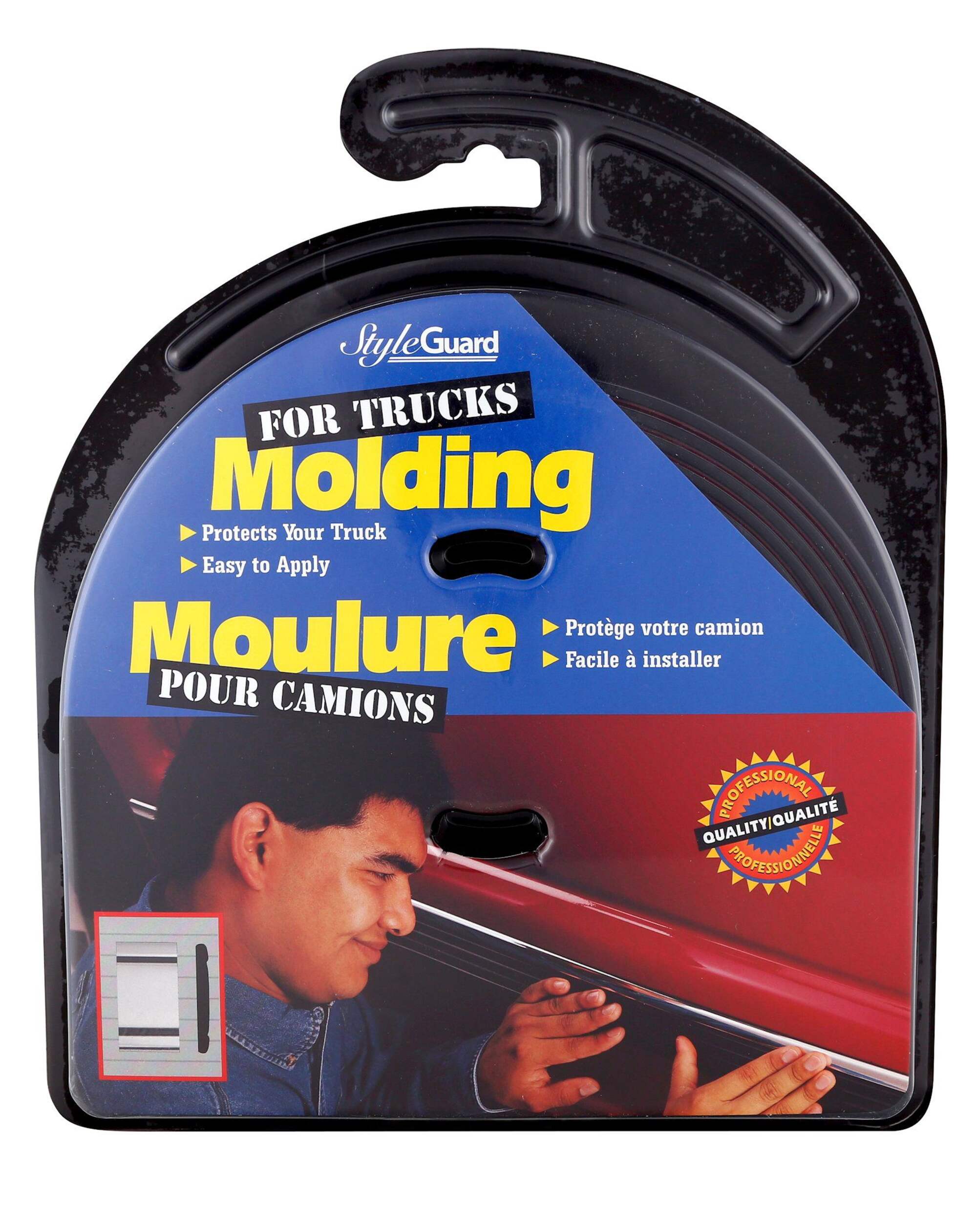 Cowles Custom Black & Chrome Sierra Truck Molding, 2-in Front_Flat