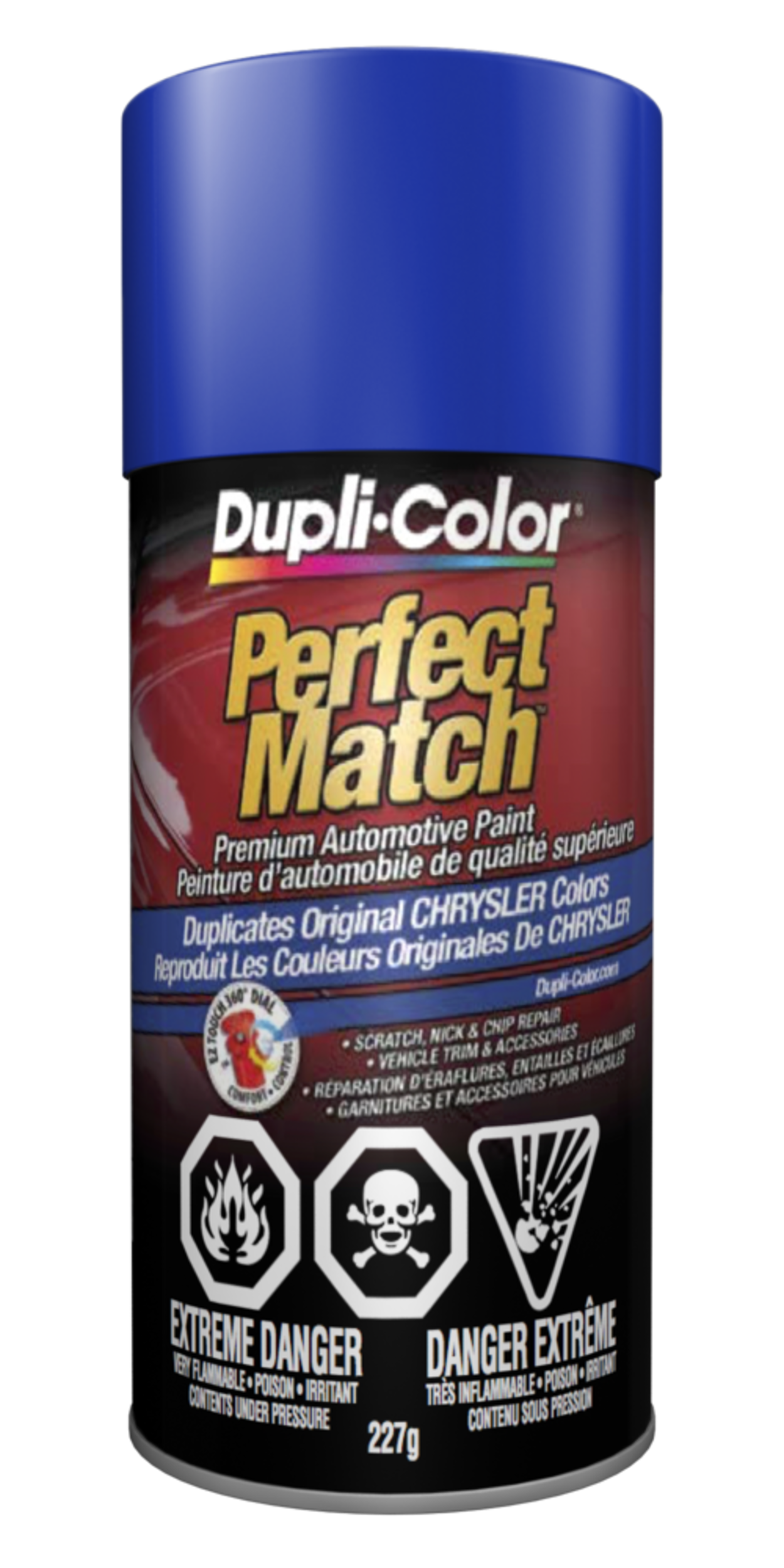 Dupli-Color Perfect Match Premium Acrylic Lacquer Automotive Aerosol Spray Paint, Water Blue, 227g Front_Flat