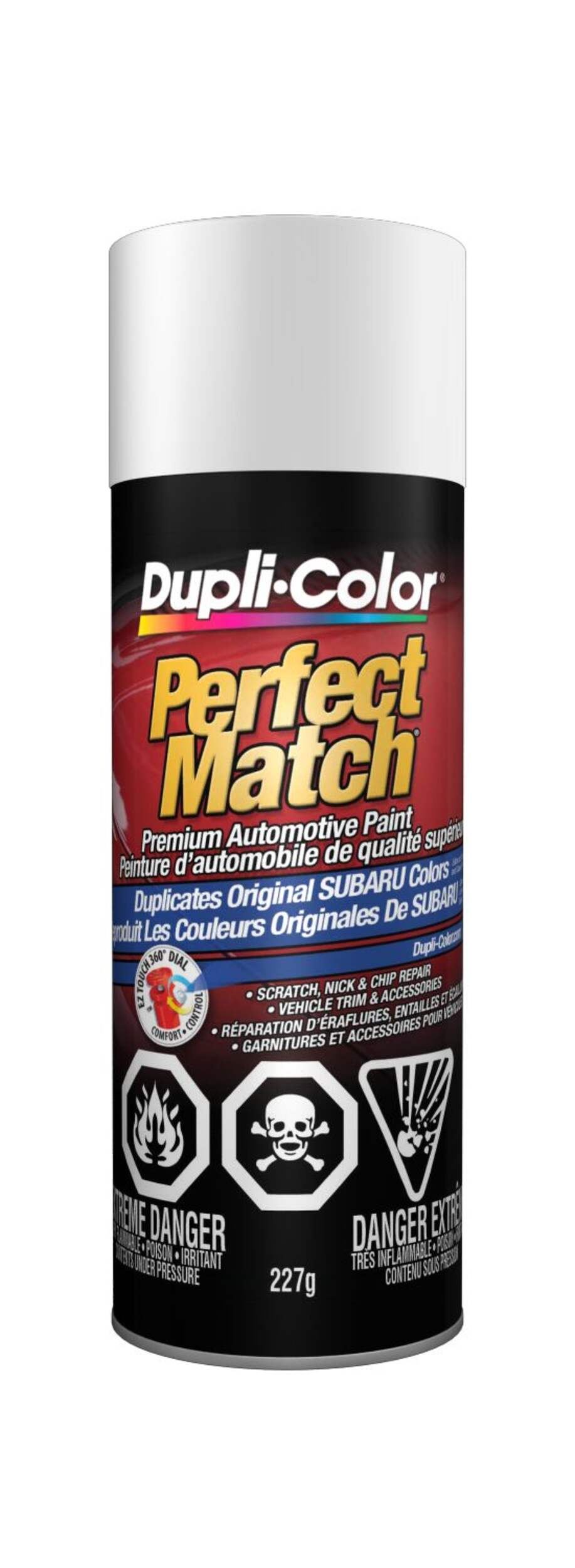 Dupli-Color Perfect Match Premium Acrylic Lacquer Automotive Aerosol Spray Paint, Glacier White, 227g Front_Flat