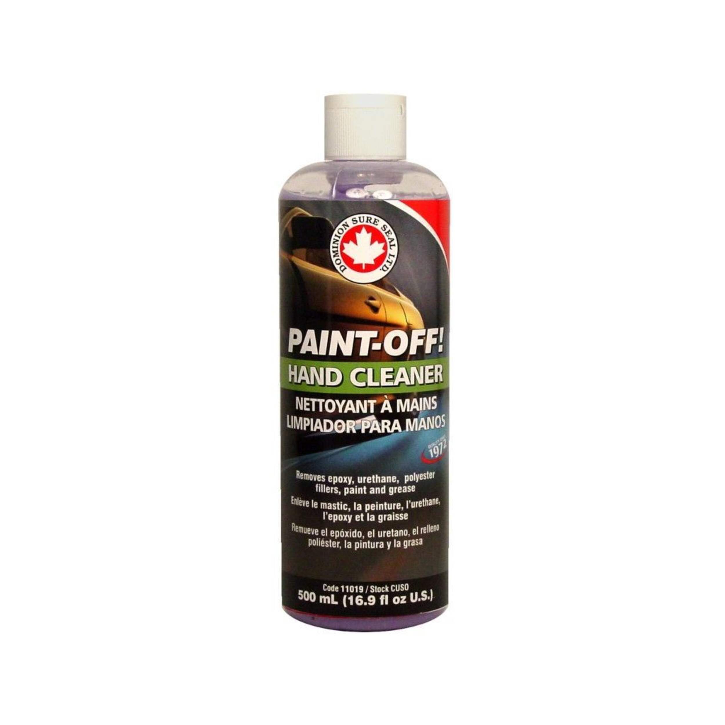 Nettoyant pour mains sans eau Dominion Sure Seal Paint Off!, parfum de baies, 500mL Front_Flat