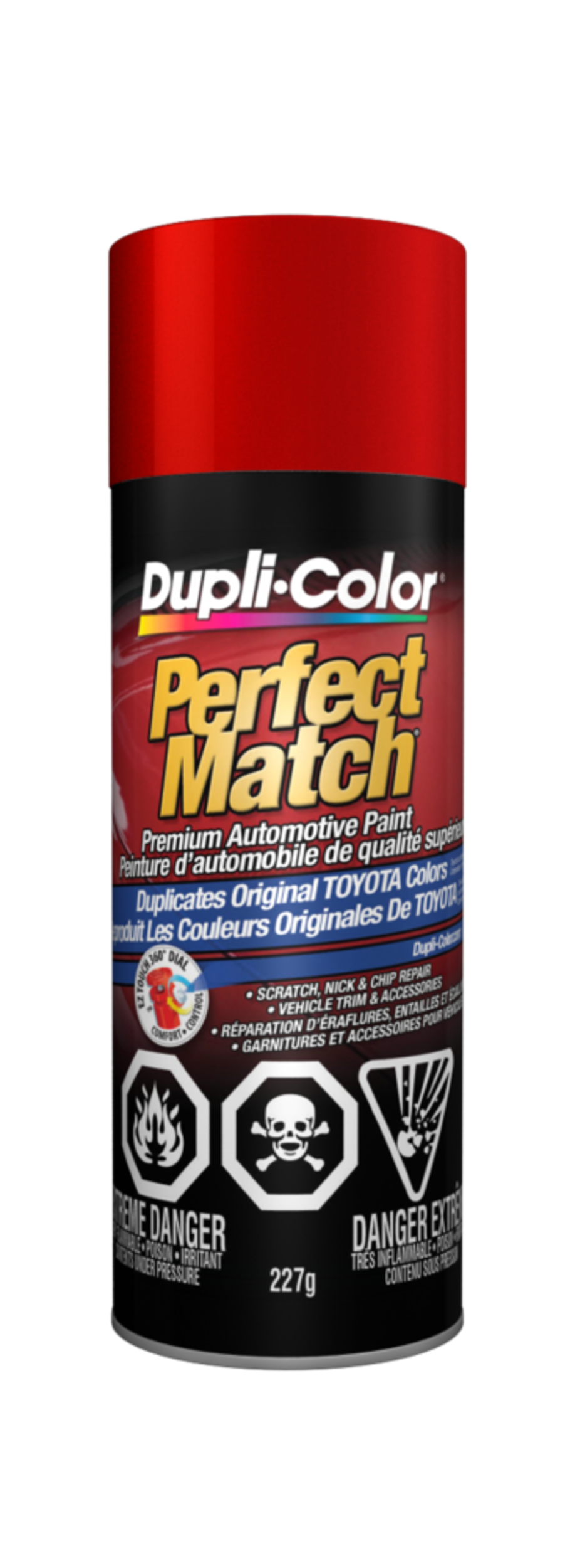 Dupli-Color Perfect Match Premium Acrylic Lacquer Automotive Aerosol Spray Paint, Barcelona Red Metallic, 227g Front_Flat