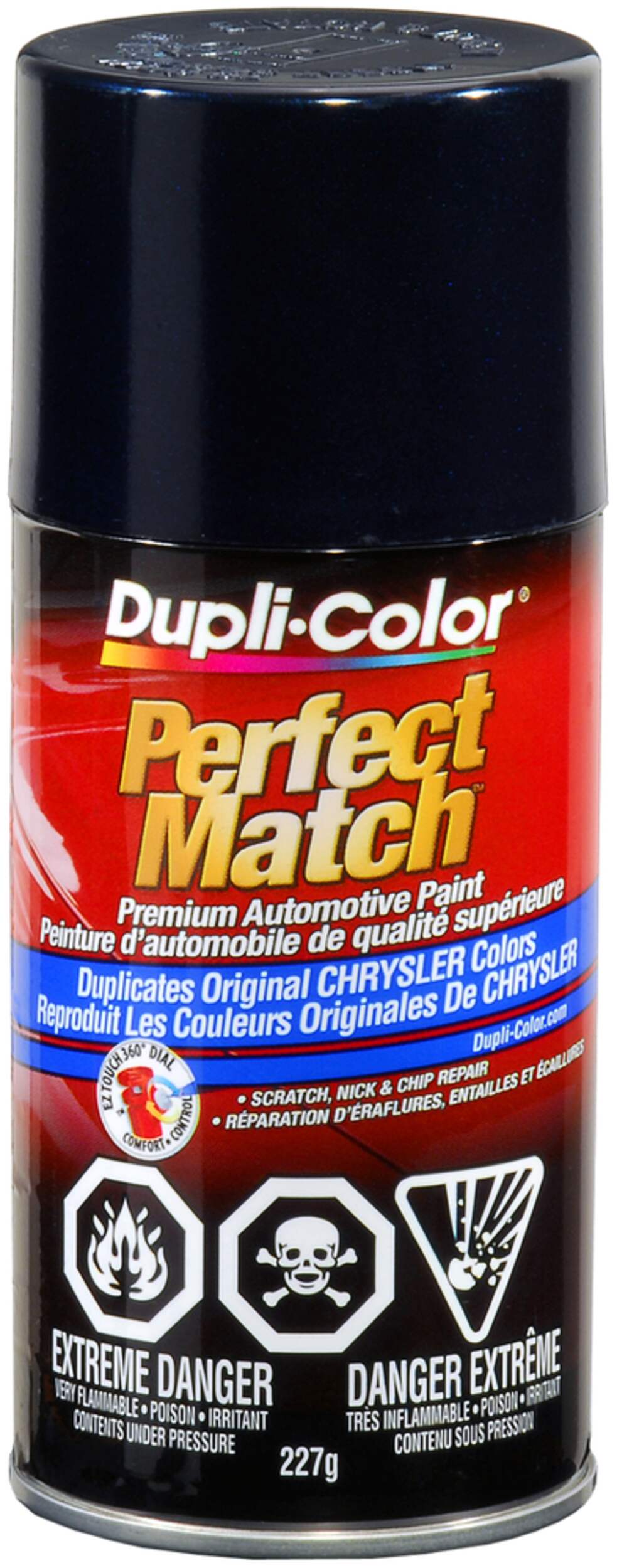 Peinture laque acrylique en aérosol pour automobile de qualité supérieure Dupli-Color Perfect Match, perle bleu saphir, 227 g Front_Elevated