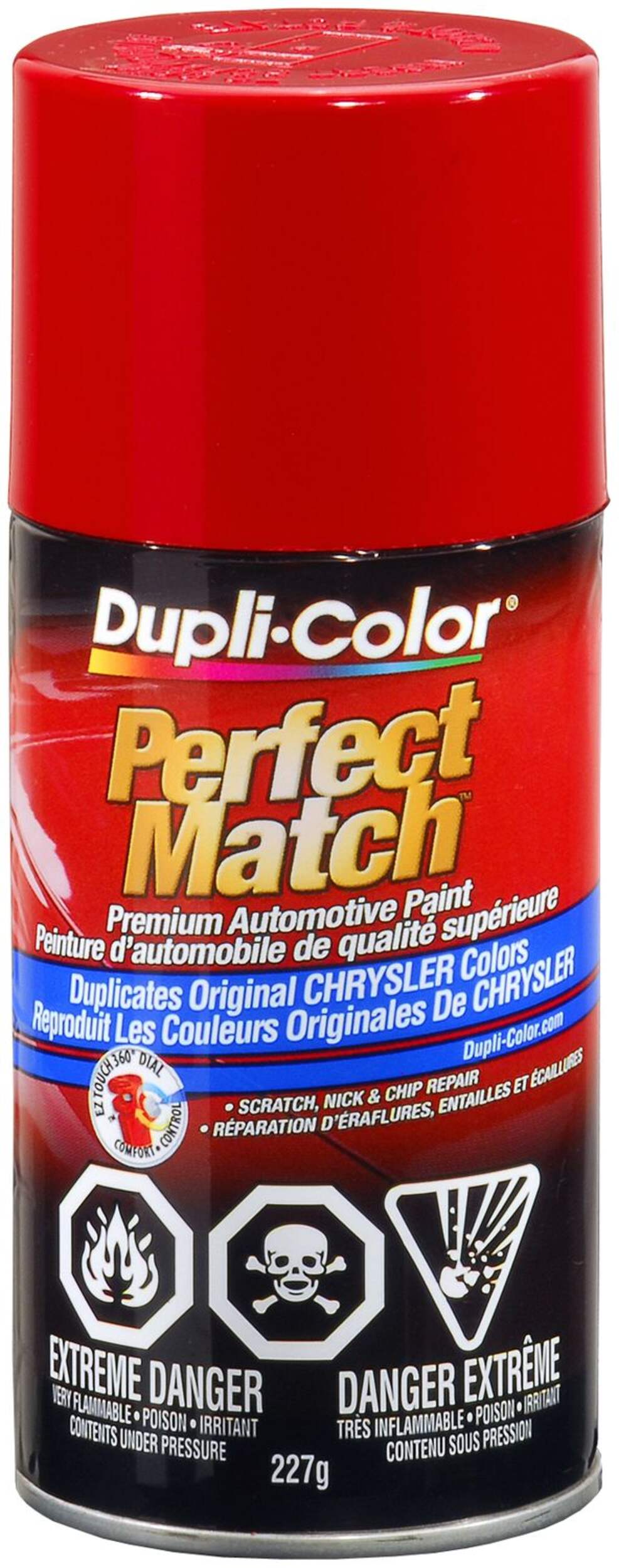 Peinture laque acrylique en aérosol pour automobile de qualité supérieure Dupli-Color Perfect Match, rouge flamme, 227 g Front_Elevated