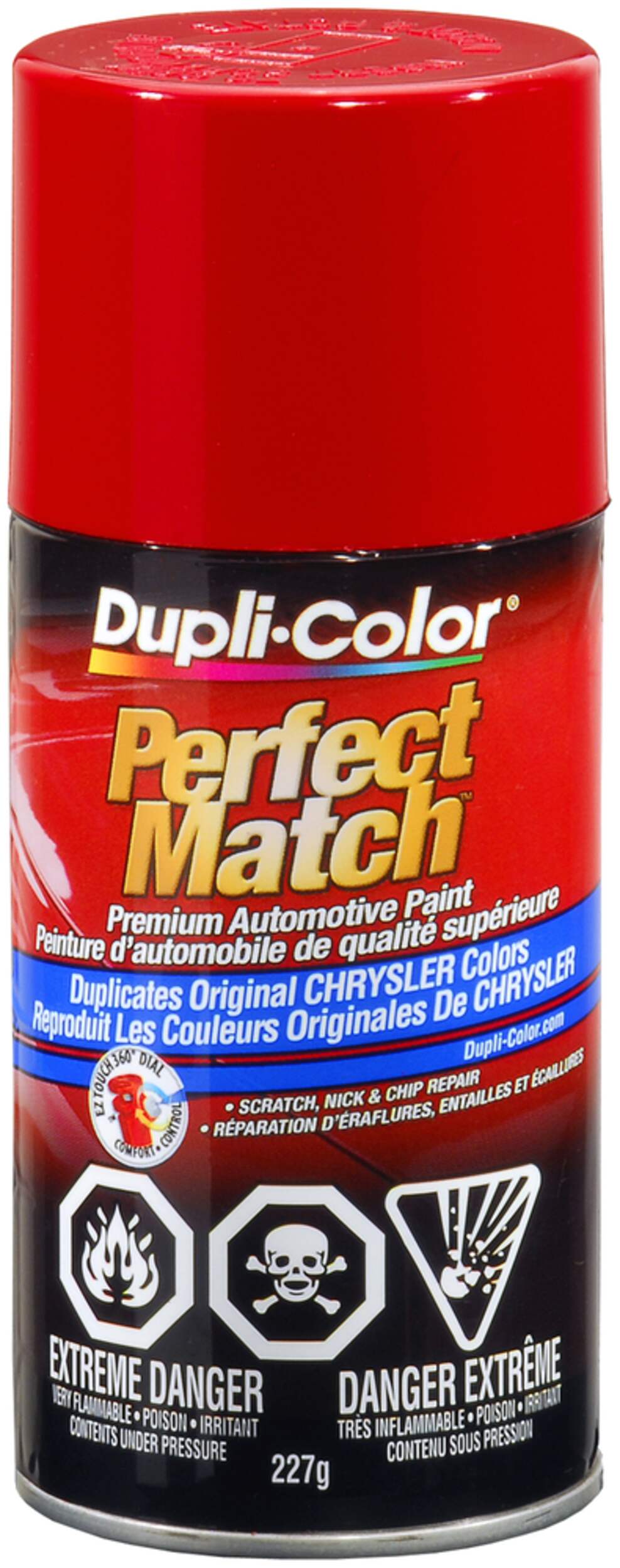 Dupli-Color Perfect Match Premium Acrylic Lacquer Automotive Aerosol Spray Paint, Flame Red, 227g Front_Elevated