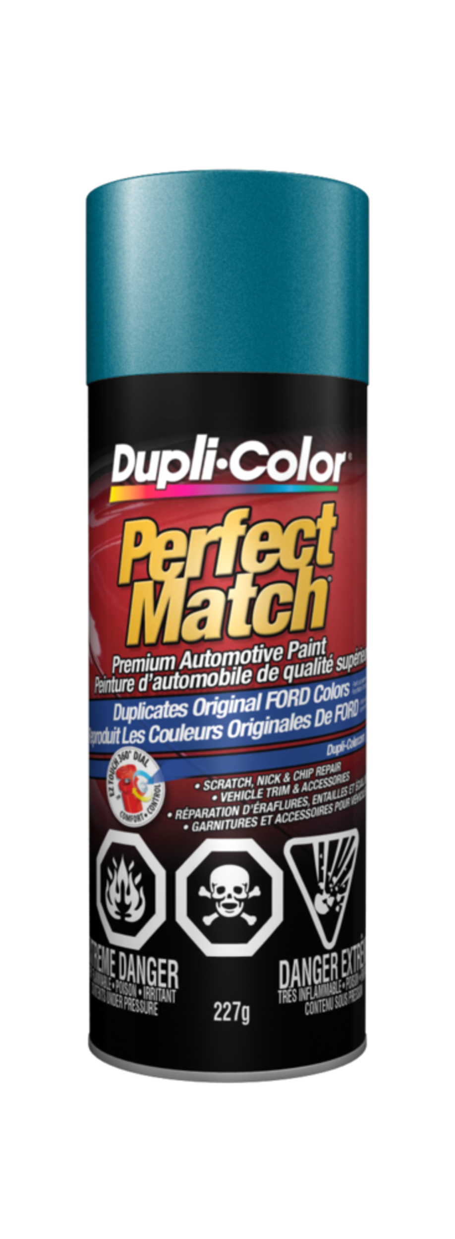Dupli-Color Perfect Match Premium Acrylic Lacquer Automotive Aerosol Spray Paint, Pacific Green, 227g Front_Flat