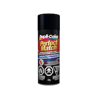 Dupli-Color Perfect Match Premium Acrylic Lacquer Automotive Aerosol Spray Paint, Black Metallic, 227g Front_Flat