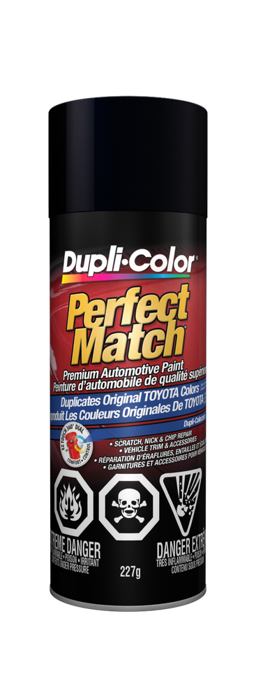 Dupli Color Perfect Match Premium Acrylic Lacquer Automotive Aerosol   Toyota 8oz Black Metallic Paint 2f387733 E80a 4448 822a 9f487b10e8f3 