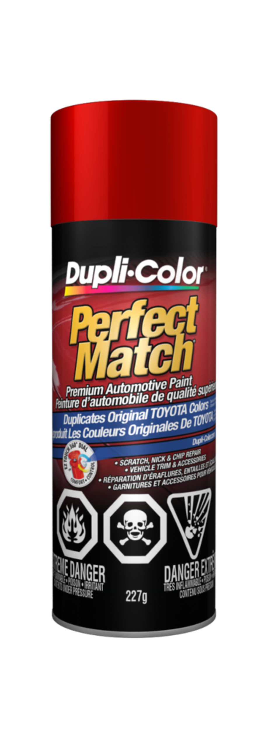 Dupli-Color Perfect Match Premium Acrylic Lacquer Automotive Aerosol Spray Paint, Red Pearl, 227g Front_Flat