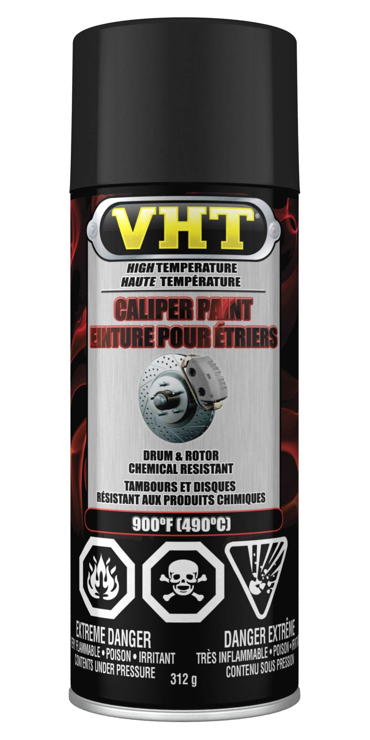 VHT Brake Caliper, Drum & Rotor Paint, Black Front_Flat