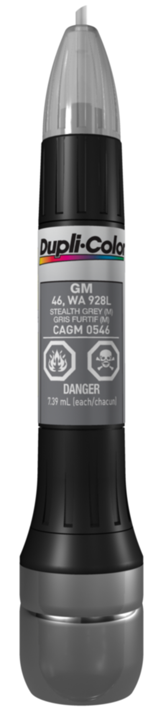 Dupli-Color Scratch Fix All-In-1 Exact-Match Automotive Touch-Up Paint, Stealth Grey Metallic (46, WA928l) Front_Flat