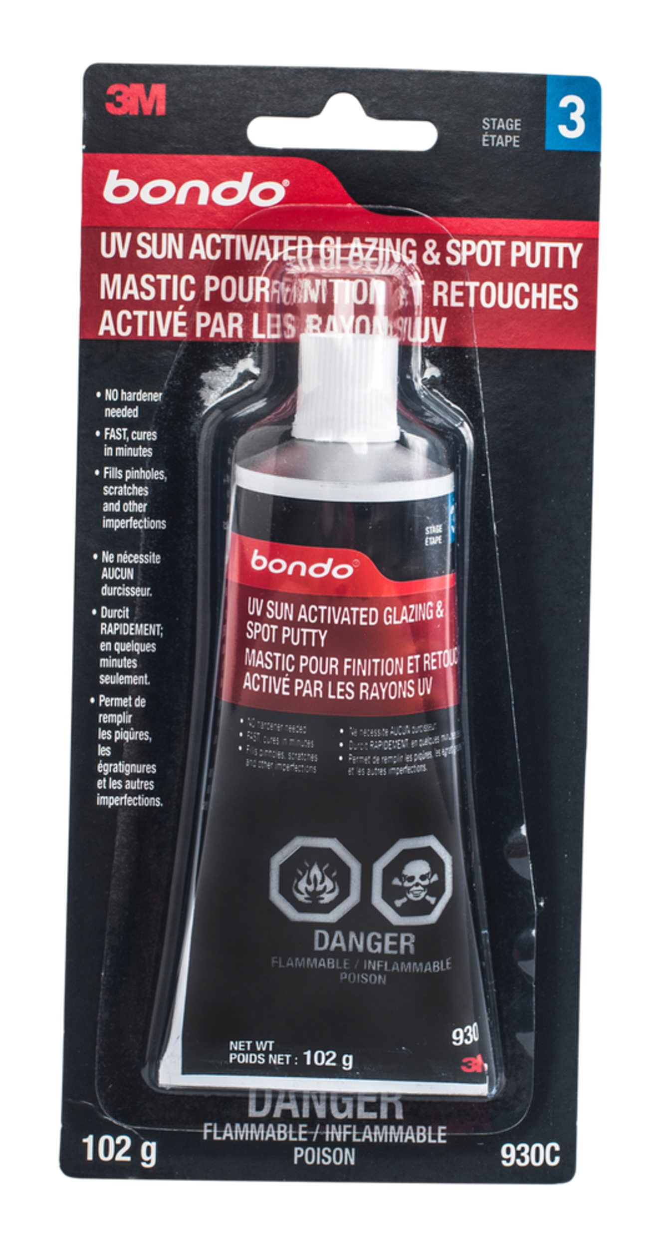 Bondo UV Sun Activated Glazing and Spot Putty, 3.5oz Canadian Tire