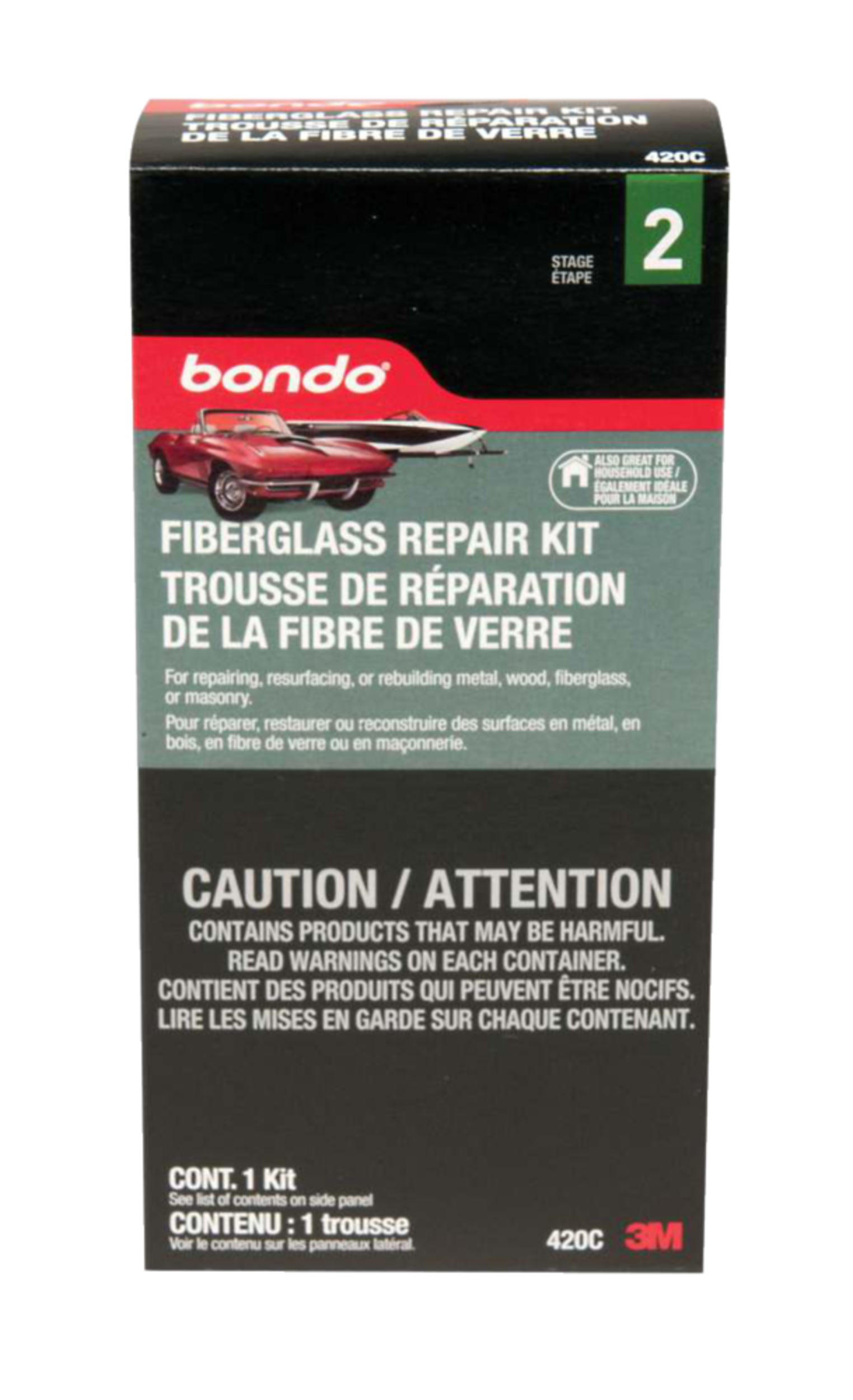 Bondo Fiberglass Repair Kit, Resin Front_Elevated