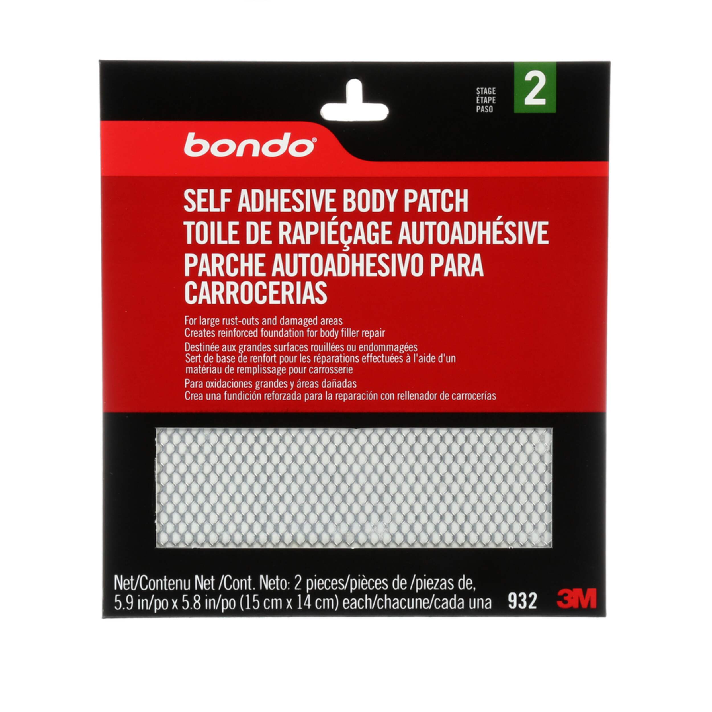 Bondo Self-Adhesive Body Patch Front_Flat