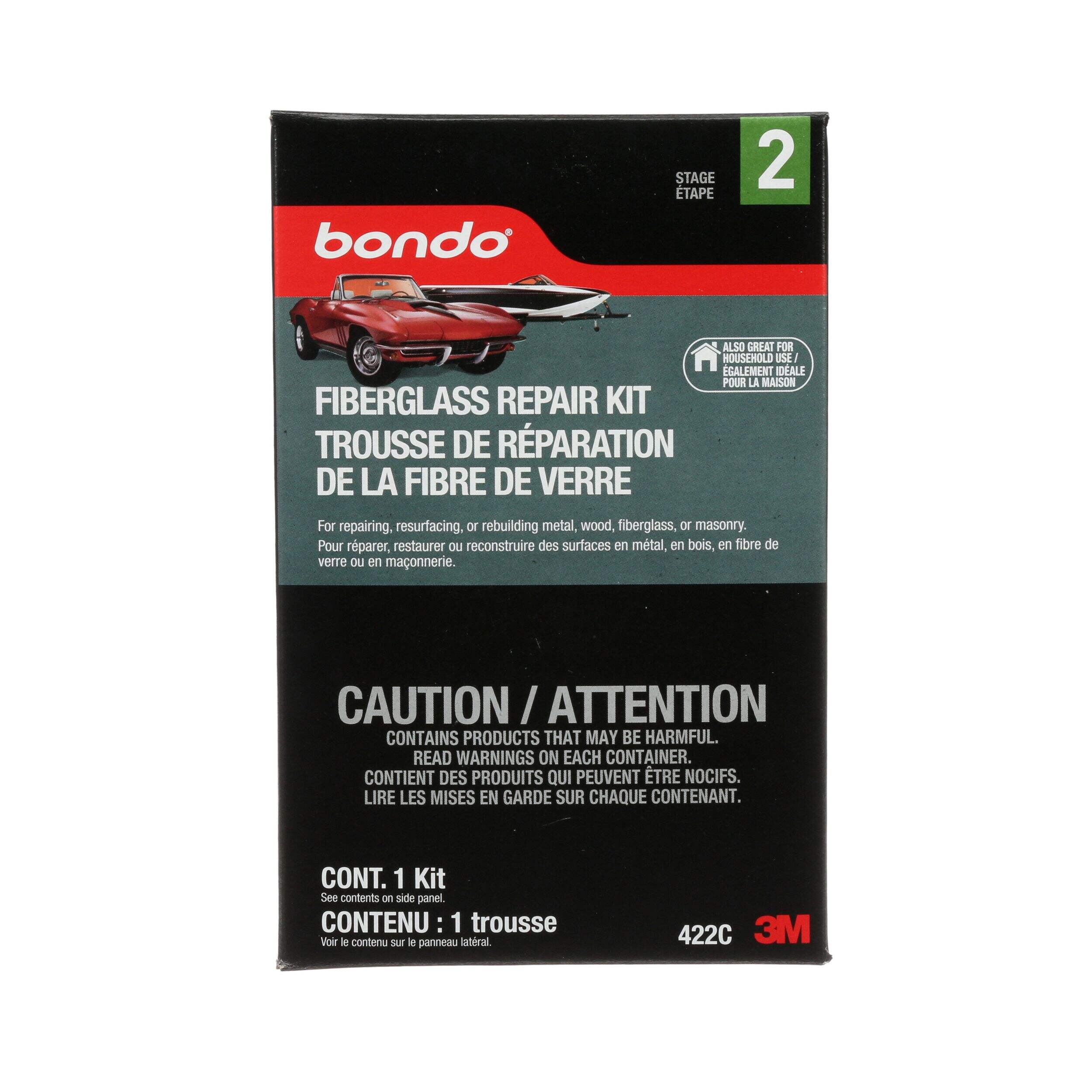 Bondo Fiberglass Resin Repair Kit, 5-pc Front_Flat