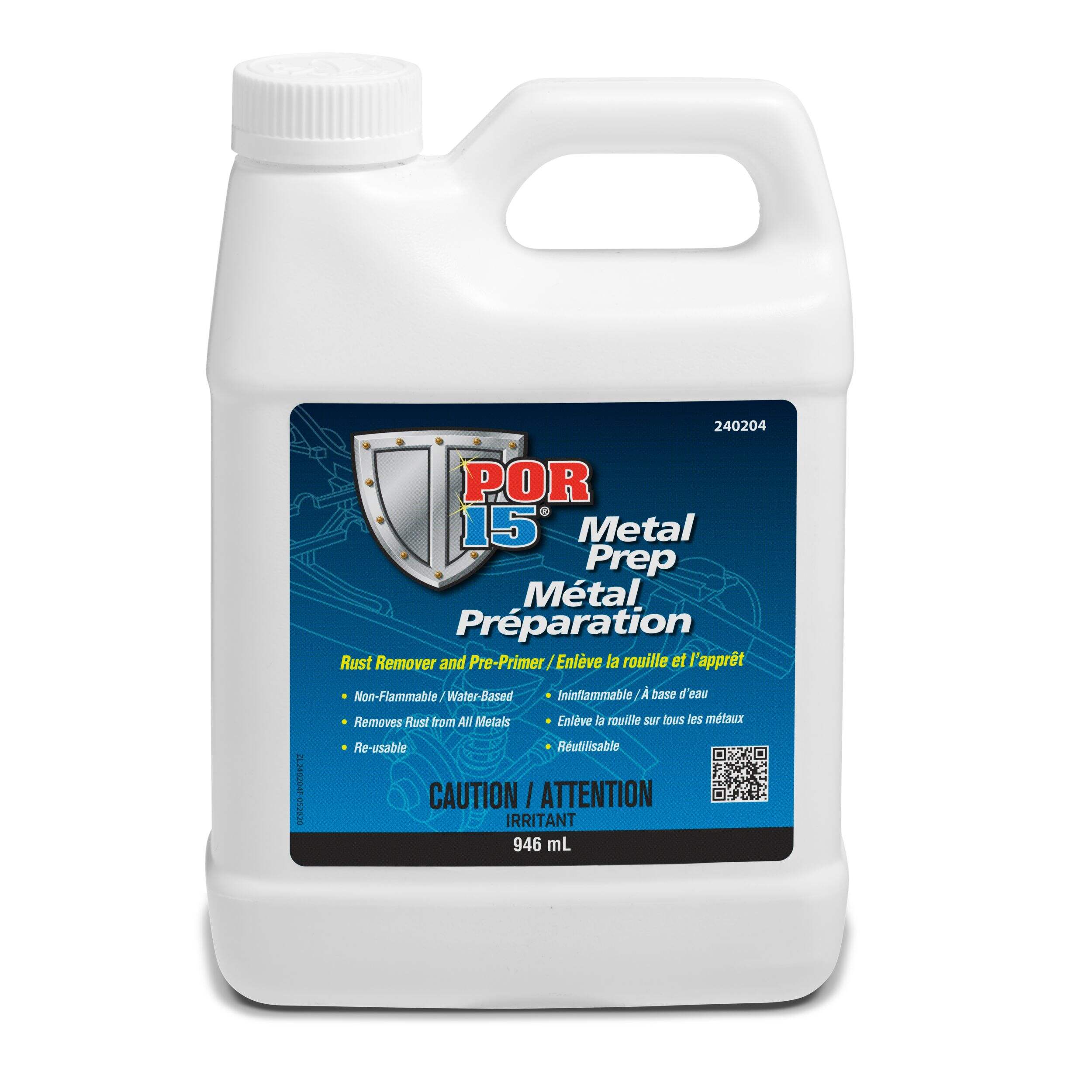 POR-15® Metal Prep, Rust Remover and Pre-Primer, 946-mL Front_Elevated