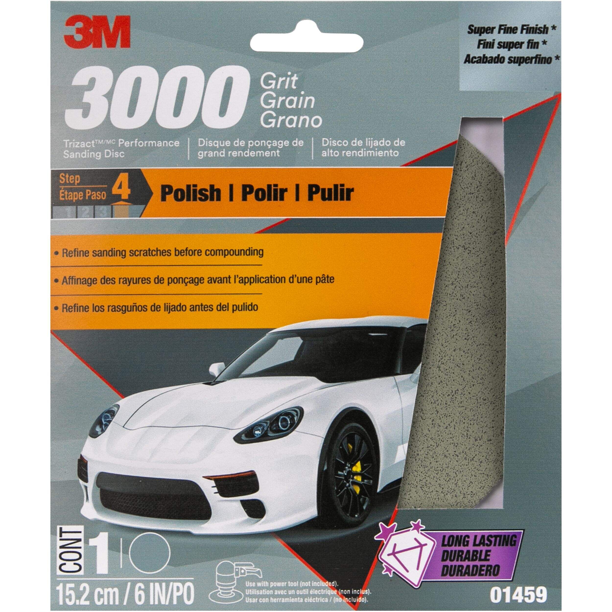 3M Trizact Performance Sanding Disc, 3000 Grit Front_Flat
