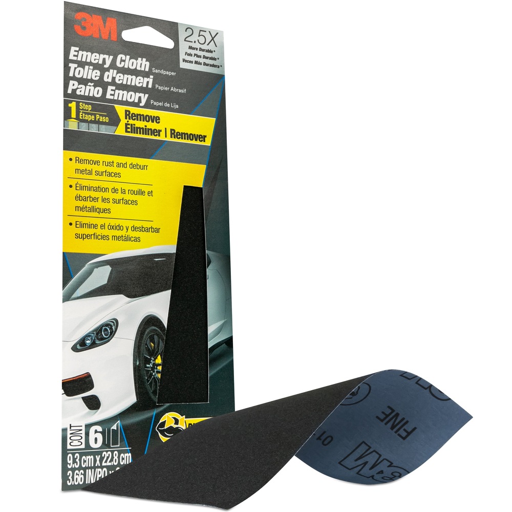 3M Emery Cloth, Assorted Grits, 6pk Canadian Tire