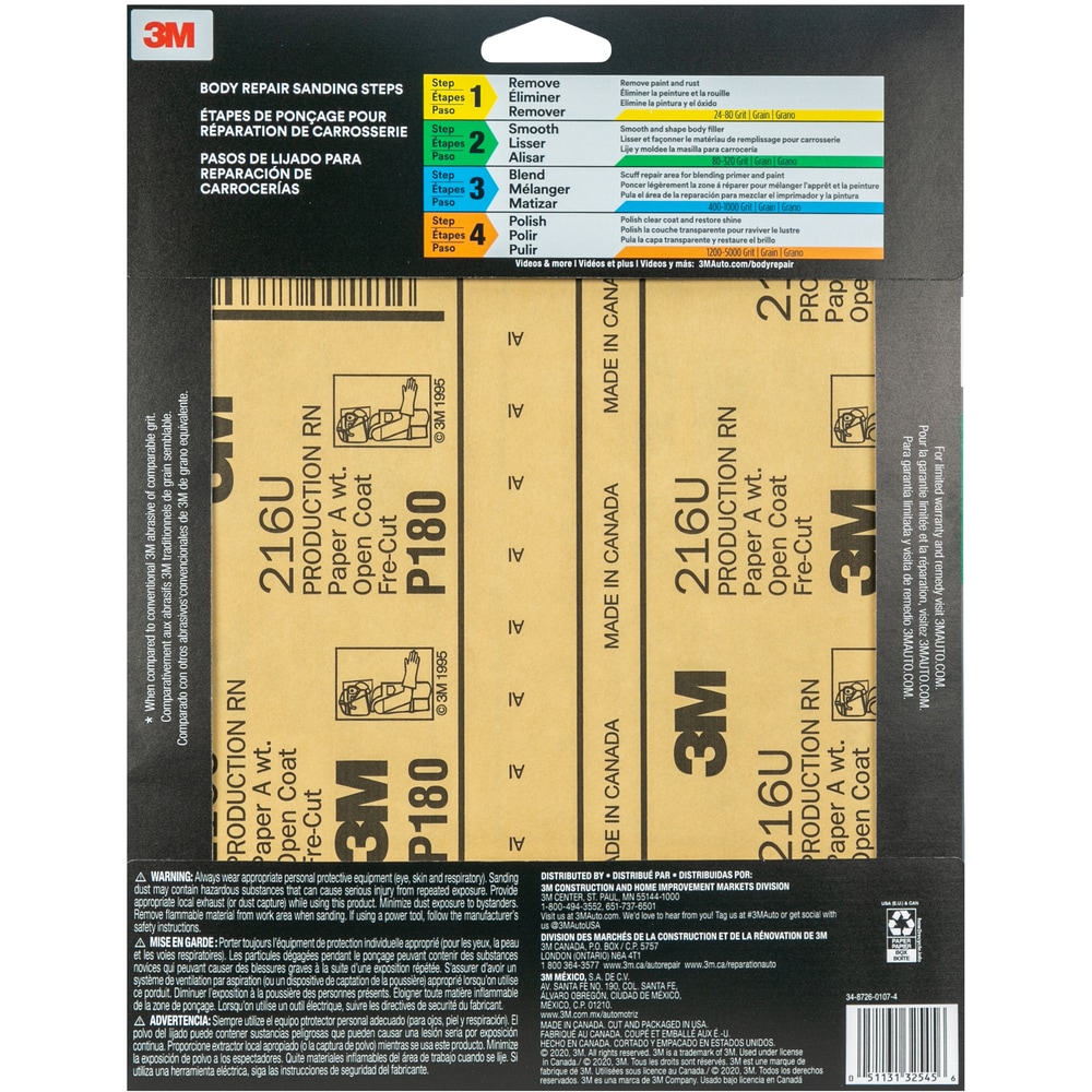 3M Sandpaper, 5pk Canadian Tire