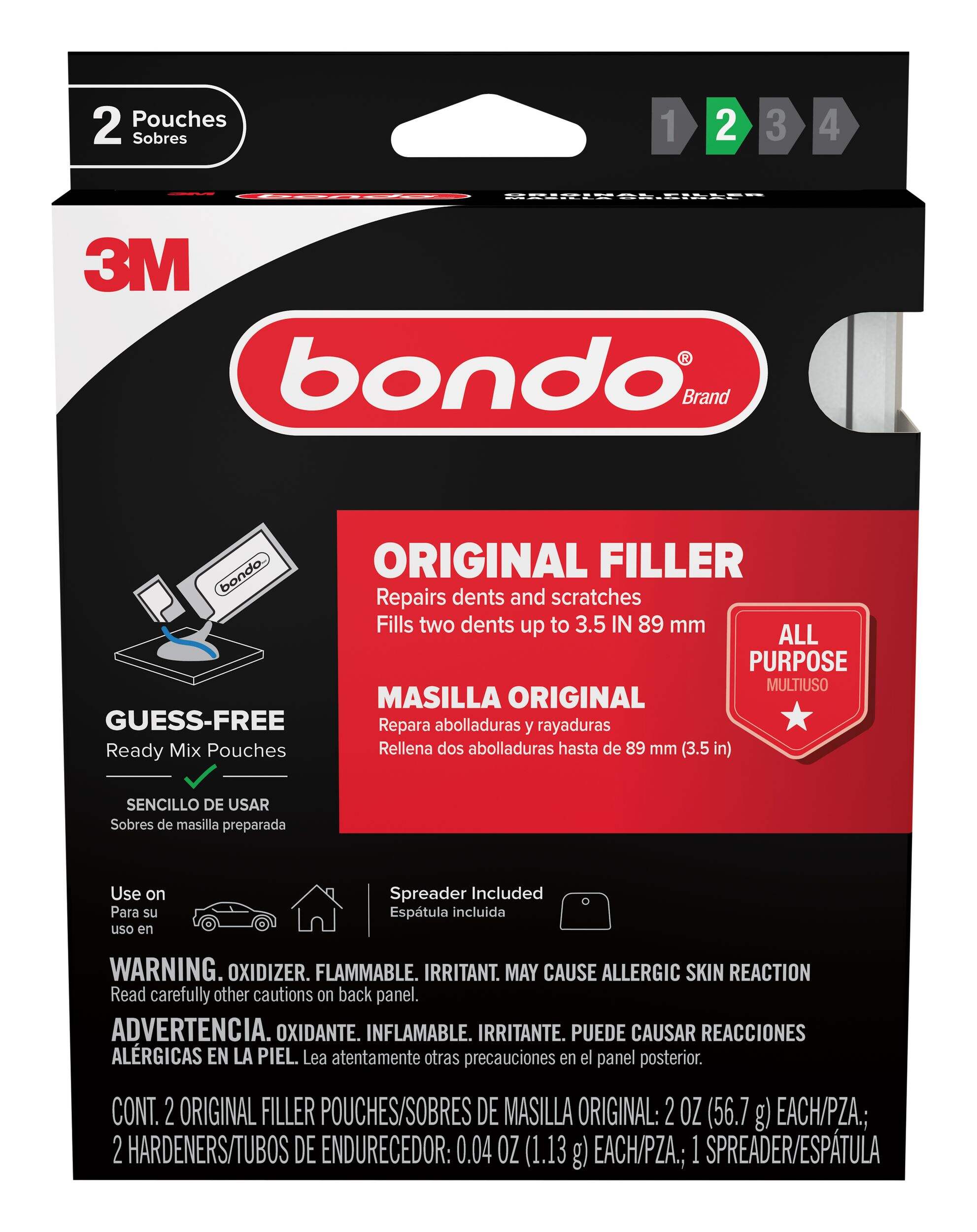 Bondo® Original Automotive Body Filler Perfect Mix Pouches, 2pk
