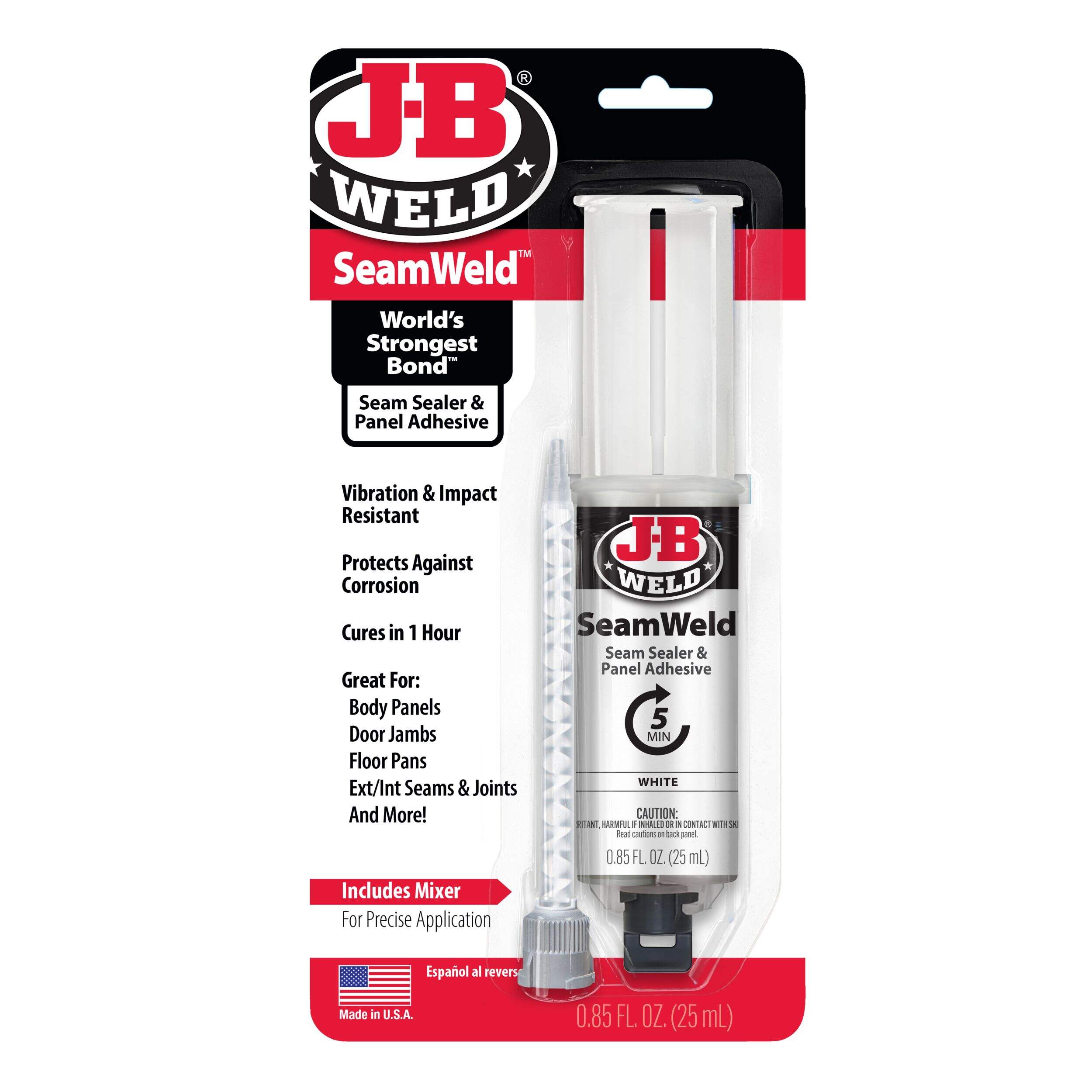 JB Weld SeamWeld Seam Sealer & Panel Adhesive, White, 25ml Canadian