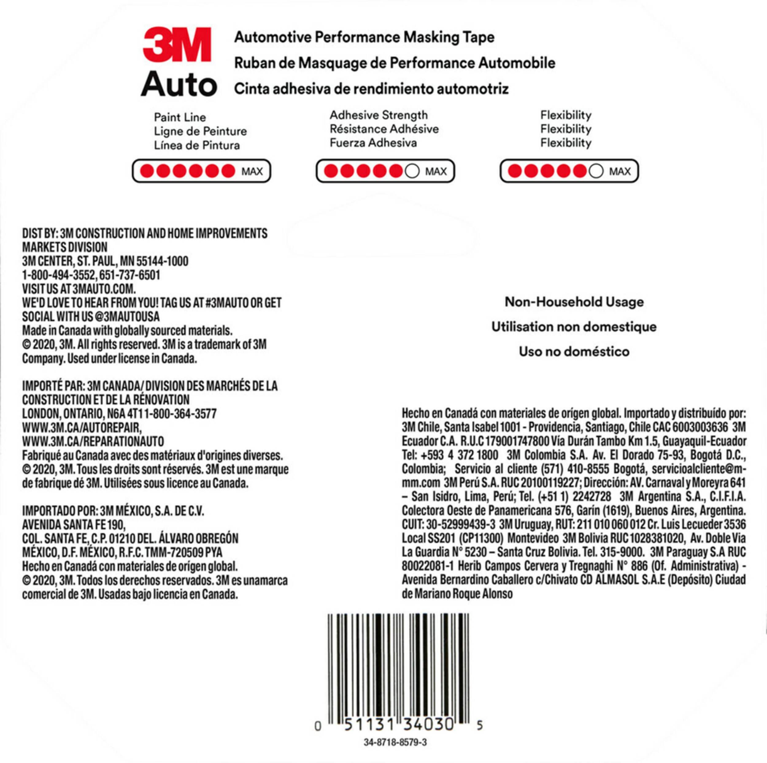 3M Automotive Performance Masking Tape, 6mm x 55m Canadian Tire