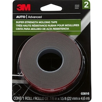 Ruban à moulures très résistant pour automobile 3M, 22 mm x 4,5 m Front_Flat