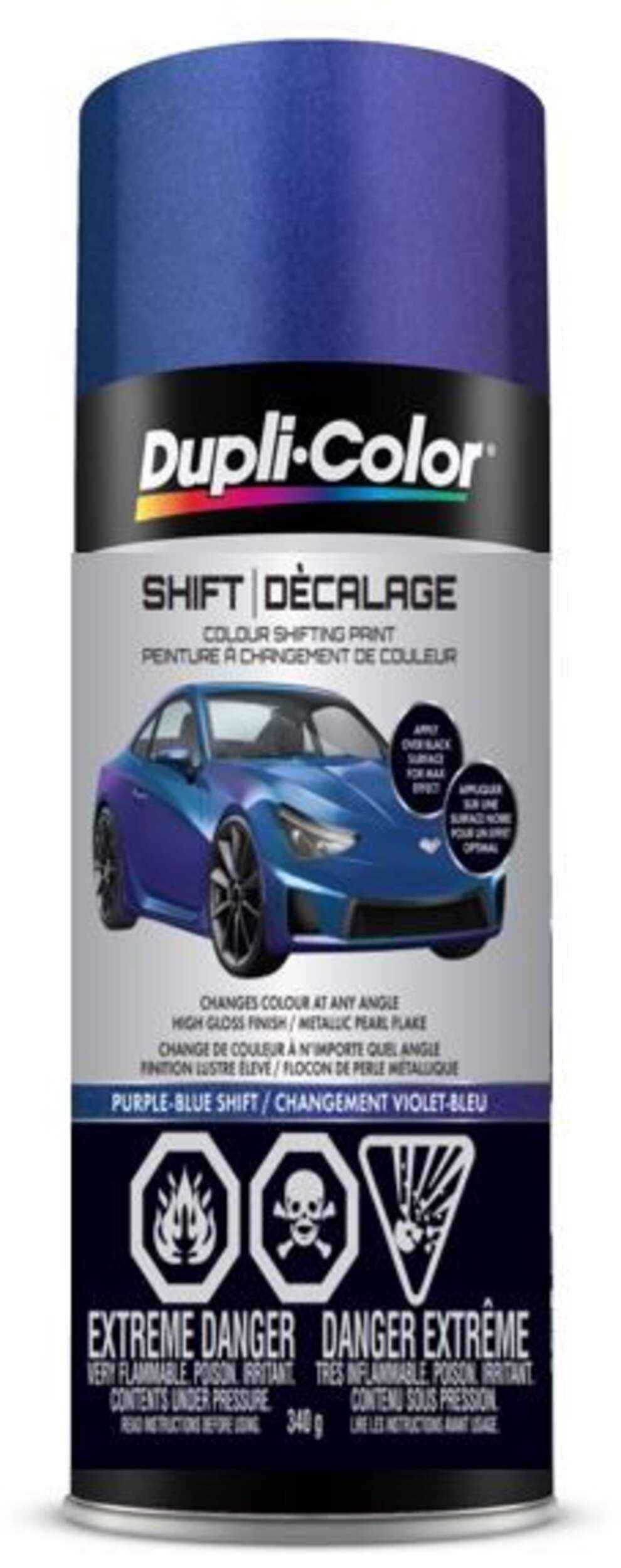 Dupli-Color SHIFT Colour Shifting Paint, Purple/Blue Front_Flat