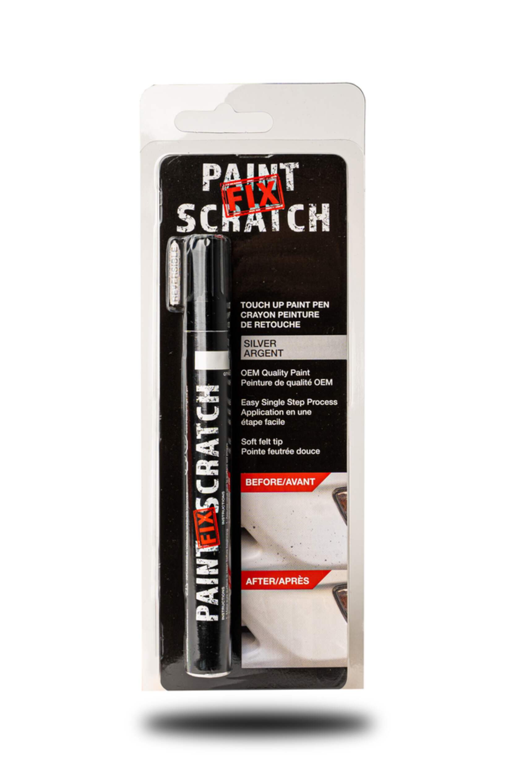 Paint Scratch Fix Automotive Touch Up Paint Pen, Silver Front_Flat