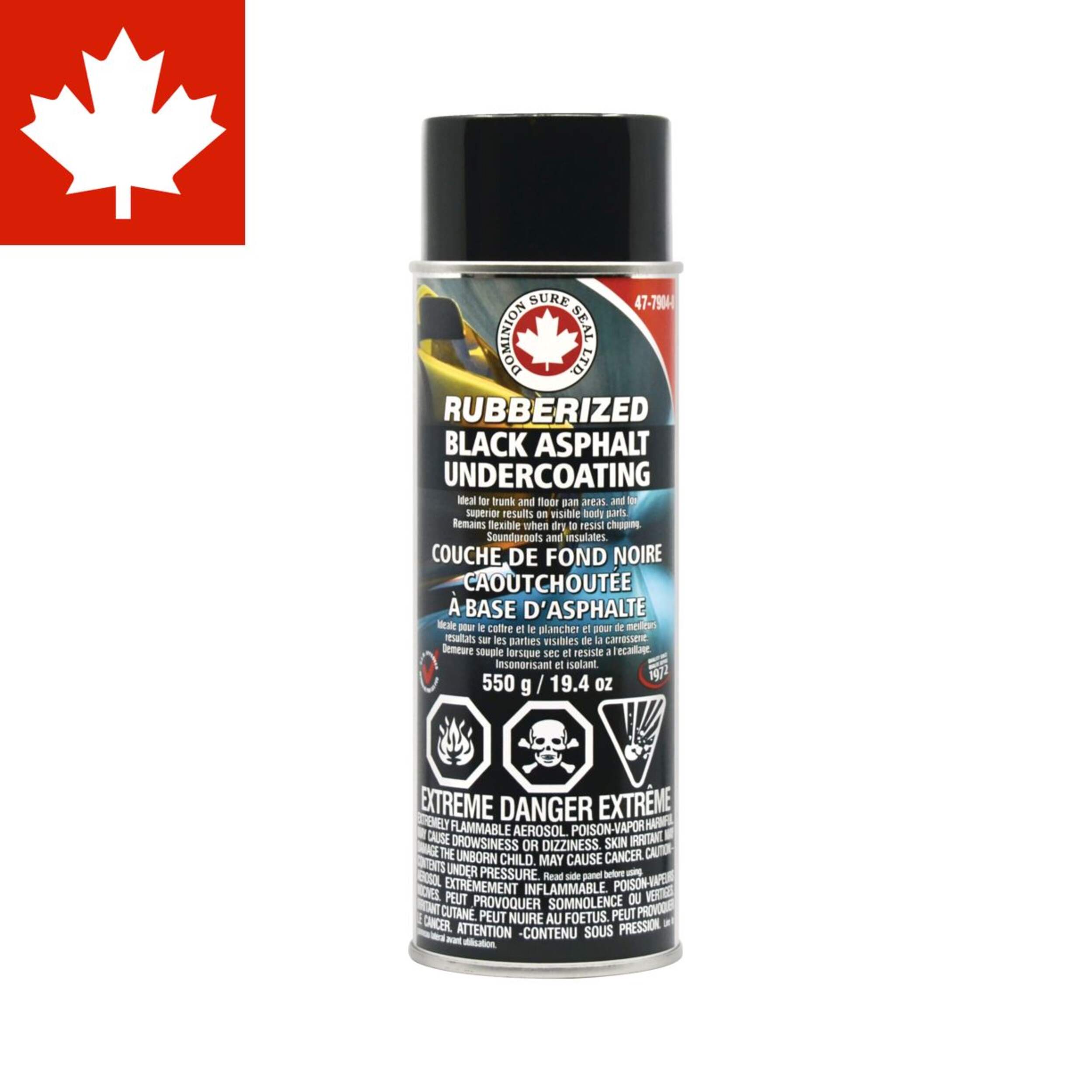 Rubberized Asphalt Undercoating Spray Front_Flat