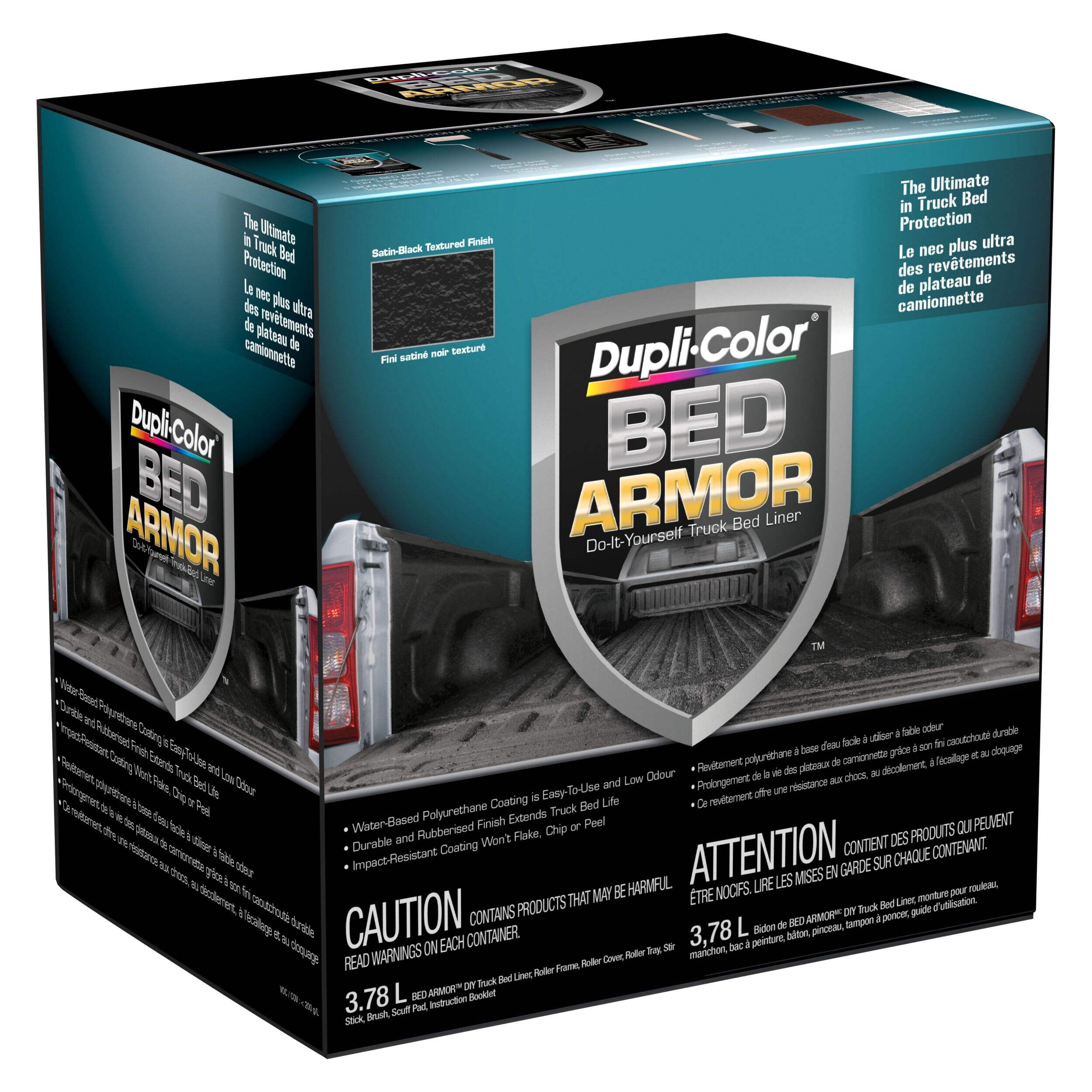 Dupli-Color® BED ARMOR® Truck Bed Liner, Gallon Kit Front_Angled_Right